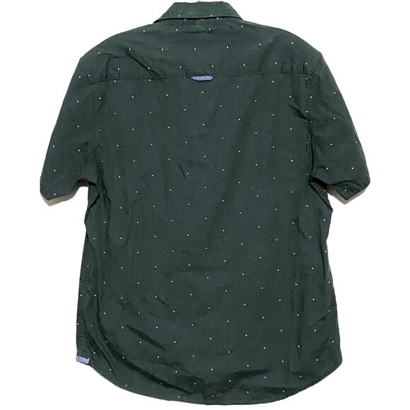 Level Ten Geometric Button Shirt Mens M Triangles X's Preppy Casual Artsy Retro - Picture 3 of 9